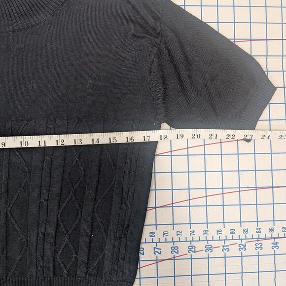 Vintage Evan-Picone 100% Silk Ribbed Mock-Turtleneck, Size L - Picture 5 of 8